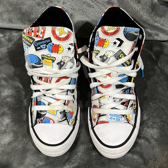 Converse All-Star Chuck Taylor " Jump Ball " Youth Sz 4.5 EUC Wht/Blk/Red - Picture 1 of 7